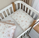 Set lenjerie de schimb pentru patut bebe 3 piese Galaxi bej (4)